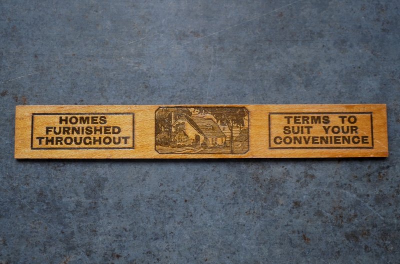 画像4: U.S.A. antique ADVERTISING RULER 6”  アメリカアンティーク アドバタイジング 木製ルーラー 広告入り 定規 ヴィンテージ 1940-60's