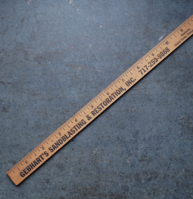画像1: U.S.A. antique ADVERTISING RULER 12” アメリカアンティーク アドバタイジング 木製ルーラー 広告入り 定規 ヴィンテージ 1940-60's