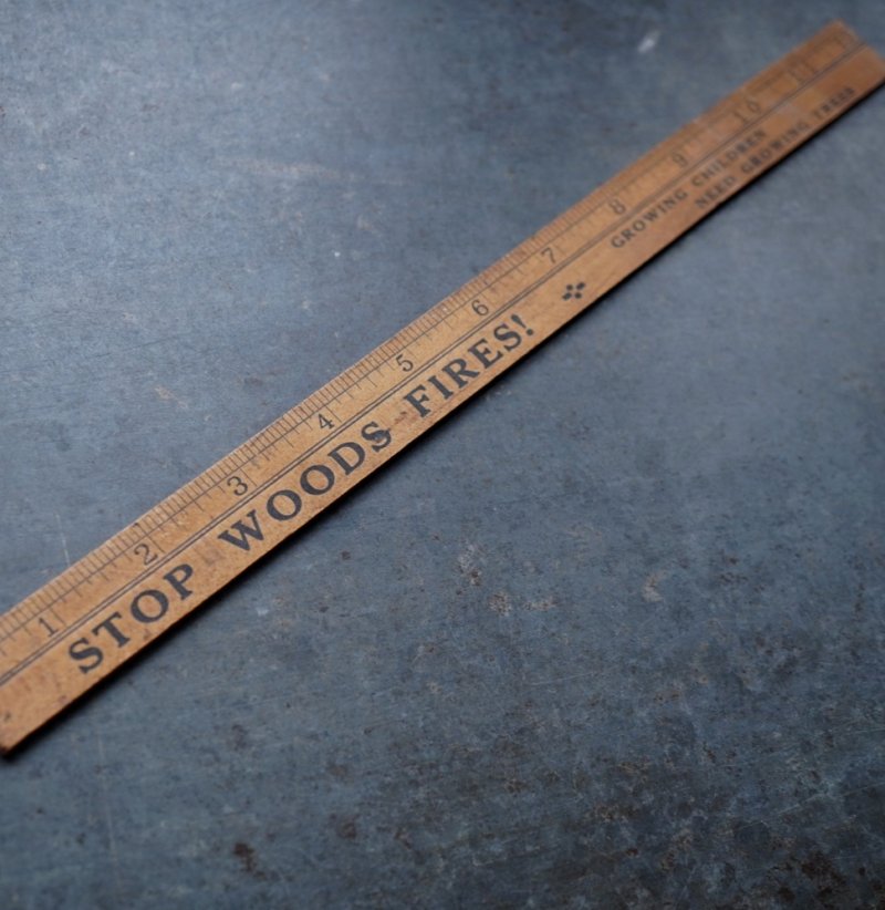 画像1: U.S.A. antique ADVERTISING RULER 12” アメリカアンティーク アドバタイジング 木製ルーラー 広告入り 定規 ヴィンテージ 1940-60's