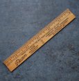 画像1: U.S.A. antique ADVERTISING RULER 6”  アメリカアンティーク アドバタイジング 木製ルーラー 広告入り 定規 ヴィンテージ 1940-60's (1)