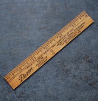 U.S.A. antique ADVERTISING RULER 6”  アメリカアンティーク アドバタイジング 木製ルーラー 広告入り 定規 ヴィンテージ 1940-60's