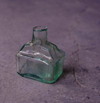 ENGLAND antique Ink Bottle イギリスアンティーク ガラス インクボトル 瓶 ガラスボトル 1890－1910's