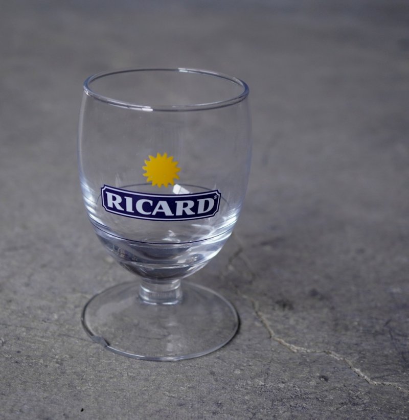 画像1: 【OUTLET】FRANCE antique RICARD GLASS フランスアンティーク リカール 脚付きグラス 1960's 