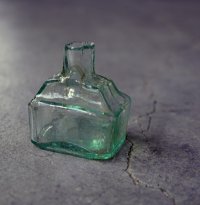ENGLAND antique Ink Bottle イギリスアンティーク ガラス インクボトル 瓶 ガラスボトル 1890－1910's