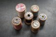 画像2: U.S.A. antique Wooden Spools アメリカアンティーク 木製スプール 糸巻き 糸 6個セット  ヴィンテージ 1950-70's (2)