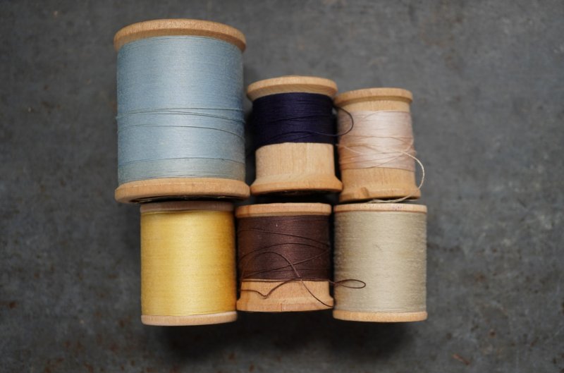 画像3: U.S.A. antique Wooden Spools アメリカアンティーク 木製スプール 糸巻き 糸 6個セット  ヴィンテージ 1950-70's
