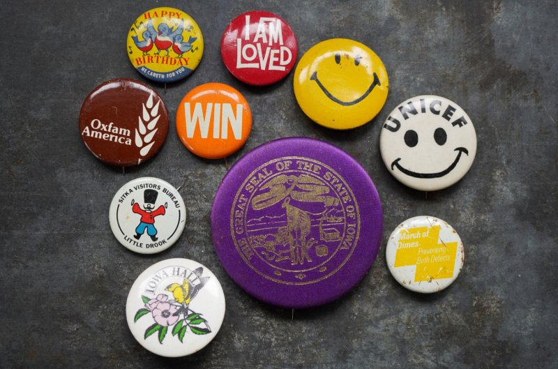 画像2: ENGLAND & U.S.A. antique BADGES 10pcs イギリス&アメリカアンティーク  ヴィンテージ 缶バッジ 10個セット 缶バッチ ビンテージ 1960-90's 