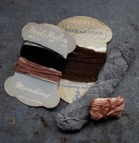 ENGLAND antique Mending イギリスアンティーク 糸カード 糸巻き 2枚＆2巻きセット 台紙付 ヴィンテージ 1930-50's