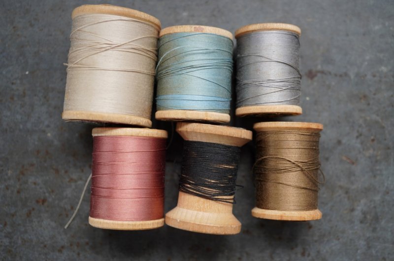 画像3: U.S.A. antique Wooden Spools アメリカアンティーク 木製スプール 糸巻き 糸 6個セット  ヴィンテージ 1950-70's