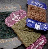 ENGLAND antique Mending イギリスアンティーク 糸カード 糸巻き 3枚セット 台紙付 ヴィンテージ 1930-50's