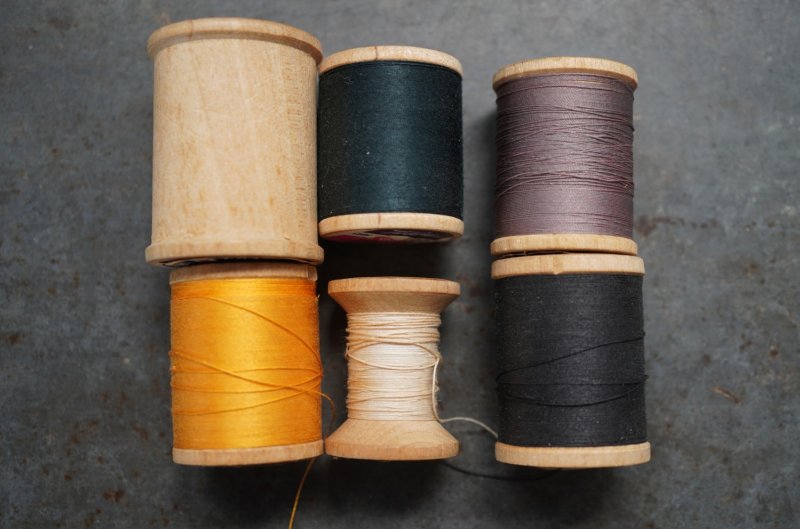 画像3: U.S.A. antique Wooden Spools アメリカアンティーク 木製スプール 糸巻き 糸 6個セット  ヴィンテージ 1950-70's