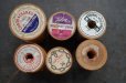 画像5: U.S.A. antique Wooden Spools アメリカアンティーク 木製スプール 糸巻き 糸 6個セット  ヴィンテージ 1950-70's (5)