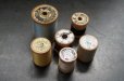 画像2: U.S.A. antique Wooden Spools アメリカアンティーク 木製スプール 糸巻き 糸 6個セット  ヴィンテージ 1950-70's (2)
