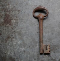 FRANCE antique KEY フランスアンティークキー 大きな鍵 H10.8cm 1890-1920's
