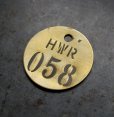 画像2: U.S.A. antique Number Tag アメリカアンティーク ナンバータグ ナンバープレート ブラス 真鍮 ヴィンテージ 1940-60's  (2)