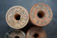 画像6: U.S.A. antique Wooden Spools アメリカアンティーク  英字ロゴ入 刻印入 木製スプール 糸巻き 糸 4個セット  ヴィンテージ 1920-40's
