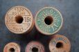画像6: U.S.A. antique Wooden Spools アメリカアンティーク  英字ロゴ入 刻印入 木製スプール 糸巻き 糸 5個セット  ヴィンテージ 1920-40's