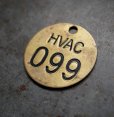 画像2: U.S.A. antique Number Tag アメリカアンティーク ナンバータグ ナンバープレート ブラス 真鍮 ヴィンテージ 1940-60's  (2)