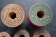 画像3: U.S.A. antique Wooden Spools アメリカアンティーク  英字ロゴ入 刻印入 木製スプール 糸巻き 糸 5個セット  ヴィンテージ 1920-40's