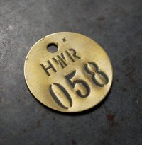 U.S.A. antique Number Tag アメリカアンティーク ナンバータグ ナンバープレート ブラス 真鍮 ヴィンテージ 1940-60's 