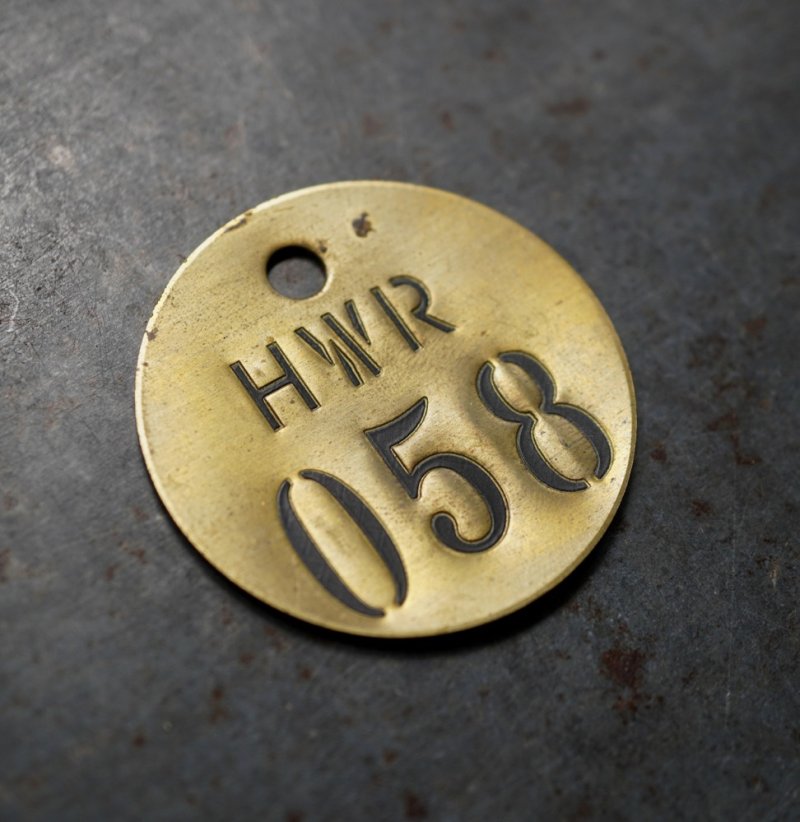 画像1: U.S.A. antique Number Tag アメリカアンティーク ナンバータグ ナンバープレート ブラス 真鍮 ヴィンテージ 1940-60's 