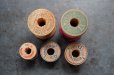 画像2: U.S.A. antique Wooden Spools アメリカアンティーク  英字ロゴ入 刻印入 木製スプール 糸巻き 糸 5個セット  ヴィンテージ 1920-40's (2)
