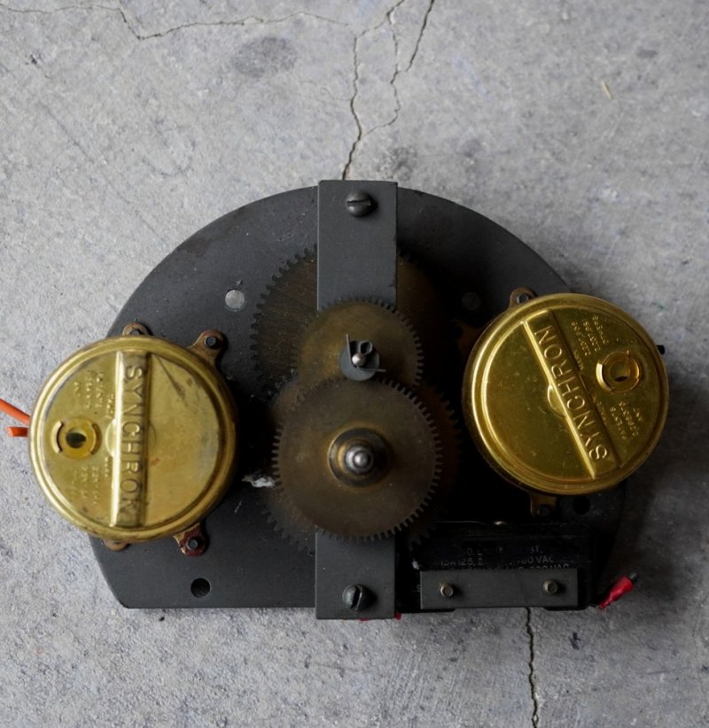画像2: U.S.A. antique wall clock MOVEMENT PARTS アメリカアンティーク 掛け時計 ムーブメント 機械部品 ジャンク ヴィンテージ 1940-70's