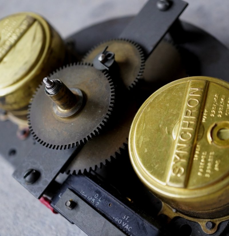 画像1: U.S.A. antique wall clock MOVEMENT PARTS アメリカアンティーク 掛け時計 ムーブメント 機械部品 ジャンク ヴィンテージ 1940-70's