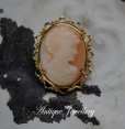 画像1: SALE【30%OFF】ENGLAND antique Brooch イギリスアンティーク ブローチ カメオ アクセサリー ヴィンテージブローチ コスチュームジュエリー 1960-80's  (1)