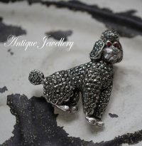 ENGLAND antique PAN Brooch イギリスアンティーク DOG 犬 ドッグ ブローチ コスチュームジュエリー ヴィンテージ ブローチ 1950-80's 
