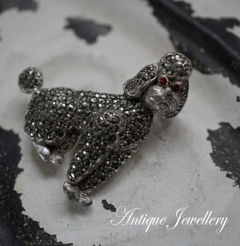 画像2: ENGLAND antique PAN Brooch イギリスアンティーク DOG 犬 ドッグ ブローチ コスチュームジュエリー ヴィンテージ ブローチ 1950-80's 