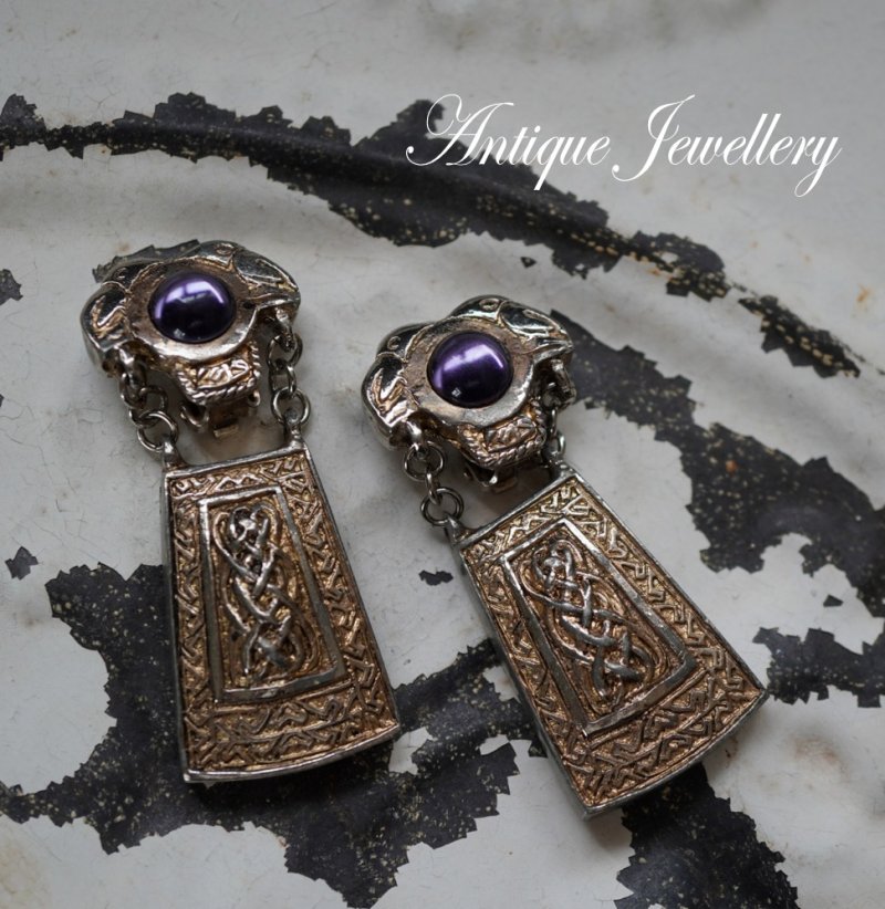画像1: U.S.A. antique LES BERNARD Earrings  アメリカアンティーク コスチュームジュエリー ヴィンテージ イヤリング 1960－80's 