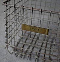 U.S.A. antique Wire Basket アメリカアンティーク AMERICAN WIRE FORM CO. ナンバータグ付き ワイヤーバスケット 1940-50's 