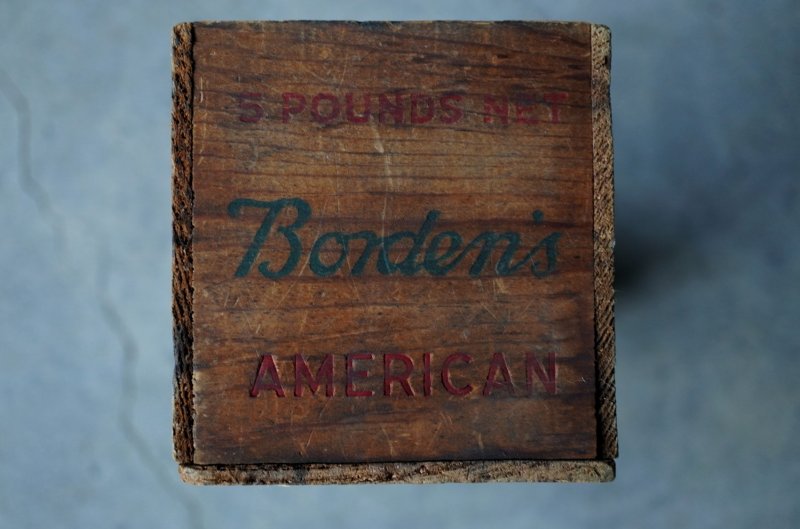 画像6: U.S.A. antique Borden's Cheese Box アメリカアンティーク 木製チーズボックス  仕切り ヴィンテージ 木箱 1930-1940's