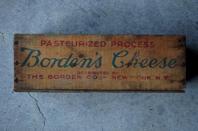 画像5: U.S.A. antique Borden's Cheese Box アメリカアンティーク 木製チーズボックス  仕切り ヴィンテージ 木箱 1930-1940's
