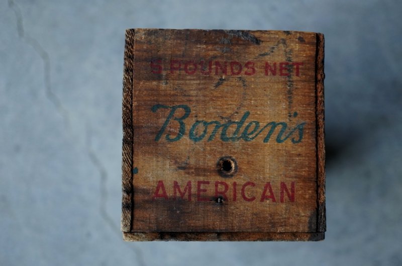 画像7: U.S.A. antique Borden's Cheese Box アメリカアンティーク 木製チーズボックス  仕切り ヴィンテージ 木箱 1930-1940's