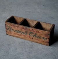 U.S.A. antique Borden's Cheese Box アメリカアンティーク 木製チーズボックス  仕切り ヴィンテージ 木箱 1930-1940's