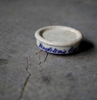 【RARE】ENGLAND antique Singletons Eye Ointment  POTTERY イギリスアンティーク シングルトン 目薬ポット 眼軟膏ポット 陶器ポット 1910-1920's