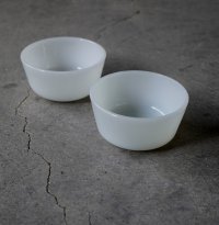 U.S.A. vintage  Fire-king Custard cups 2pcs アメリカヴィンテージ ファイヤーキング ホワイト  2個セット1960-70's