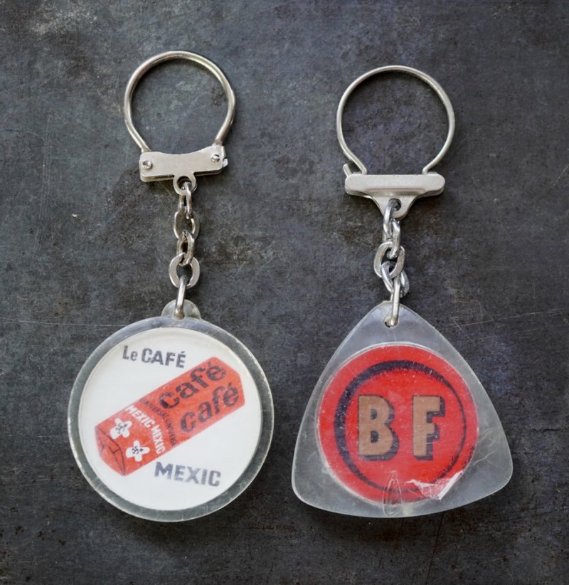 画像2: FRANCE antique FRENCH KEYRING 2pcs フランスヴィンテージ フレンチキーホルダー 2個SET 1960-70's 