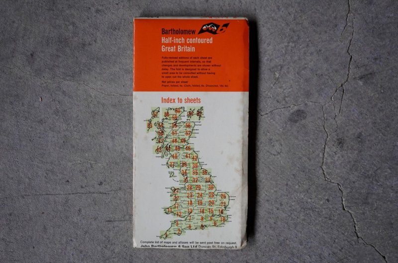 画像2: ENGLAND antique BARTHOLOMEW MAP イギリスアンティーク マップ 地図 ヴィンテージ 1969's