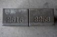 画像2: ENGLAND antique TEA TINS 2pcs イギリスアンティーク ナンバー入 紅茶缶 2個SET サンプル ティン缶 ブリキ缶 1920-30's  (2)