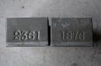 画像2: ENGLAND antique TEA TINS 2pcs イギリスアンティーク ナンバー入 紅茶缶 2個SET サンプル ティン缶 ブリキ缶 1920-30's  (2)