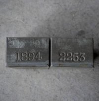 ENGLAND antique TEA TINS 2pcs イギリスアンティーク ナンバー入 紅茶缶 2個SET サンプル ティン缶 ブリキ缶 1920-30's 
