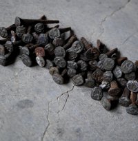 SALE【40%OFF】U.S.A. antique Railroad Nails 60pcs アメリカアンティーク レールロード ナンバーネイル 鉄道釘 60本セット 釘 1940-50's