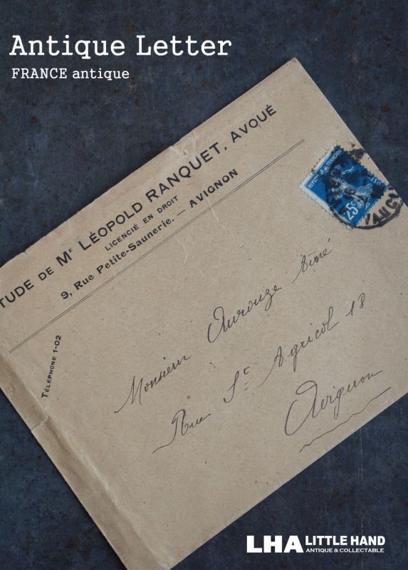FRANCE antique フランス アンティーク レター 封筒 手紙 1914's LITTLE HAND