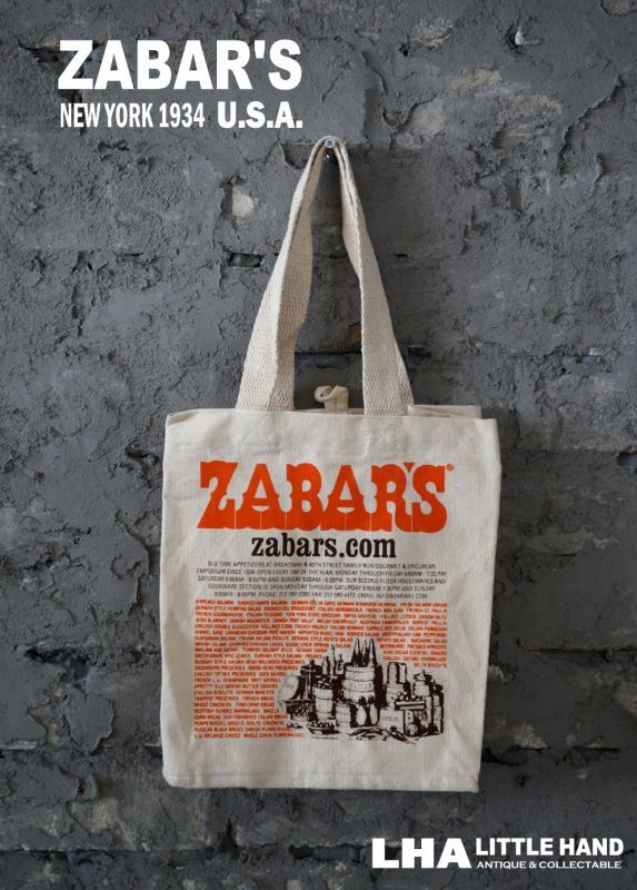 【アメリカ直輸入・日本未発売】NY【ZABAR'S】TOTE BAG ゼイバーズ トートバッグ [S] - LITTLE HAND