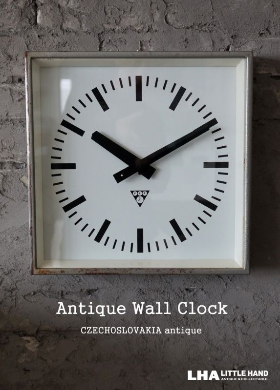 CZECHOSLOVAKIA antique PRAGOTRON wall clock パラゴトロン社 掛け時計 クロック 33.5cm