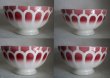 画像2: FRANCE antique かわいいウロコ柄 カフェオレボウル PINK 1930-50's (2)