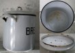 画像3:  【RARE】ENGLAND antique 空気孔 ホーロー ブレッド缶 1930's BREAD 丸型 (3)